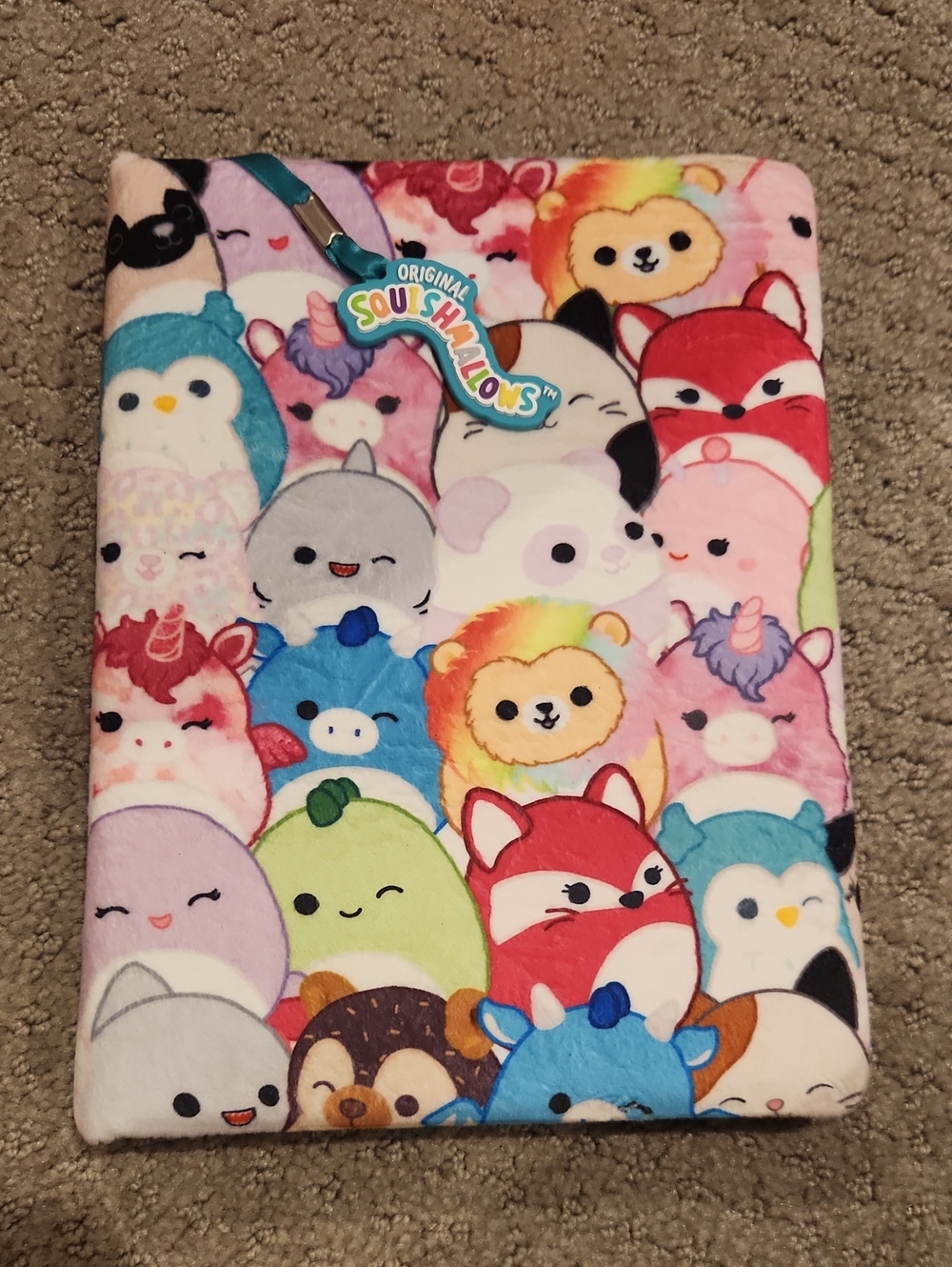 NEW Squishmallow Activity Journal with Bookmark Soft Fuzzy Plush